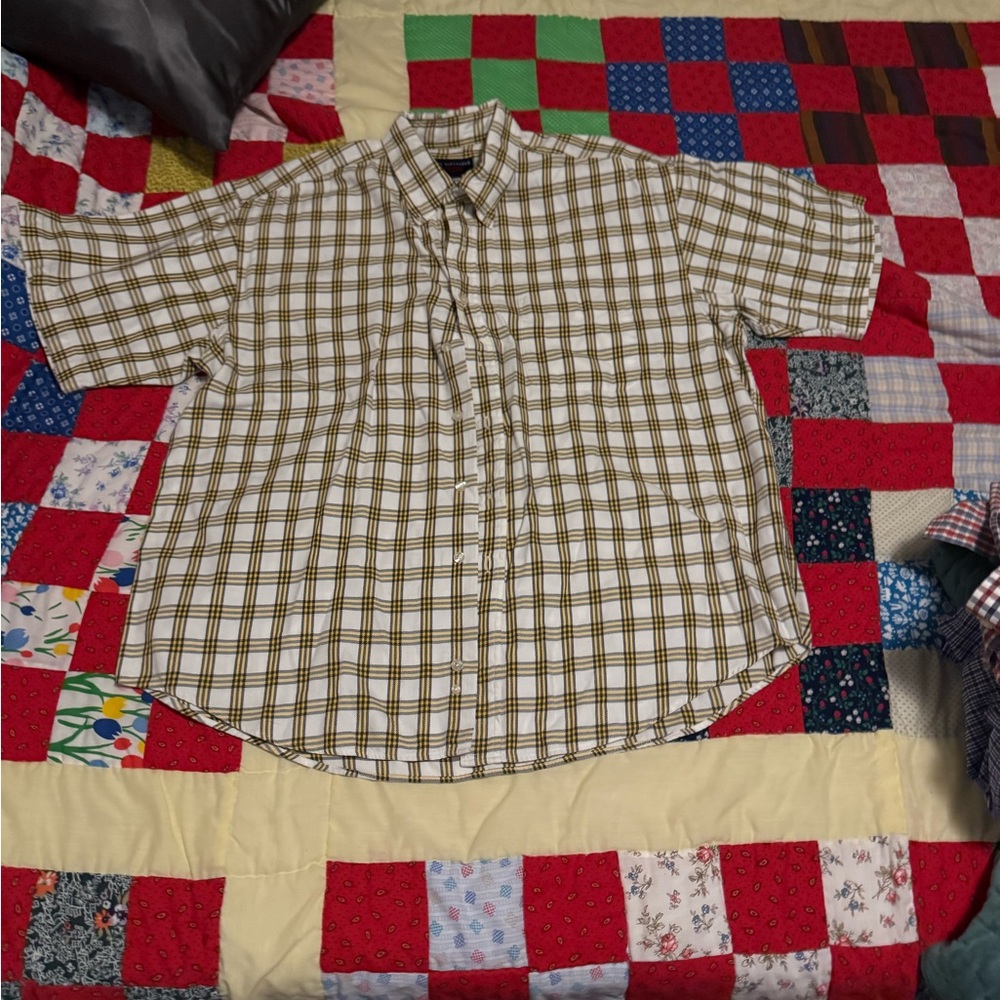 Casual Brown Plaid Button Down Shirt